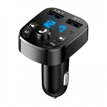FM-трансмиттер с автомобильным зарядным устройством от прикуривателя 2 USB 3.1A Модулятор вызова без рук MicroSD Bluetooth 5.0
