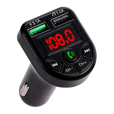FM-трансмиттер с автомобильным зарядным устройством от прикуривателя Y3Z3 2 USB 3.1A Модулятор вызова без рук MicroSD Bluetooth 5.0