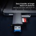 Кардридер Multifunction 6 в 1 Micro USB OTG/USB 2.0/Type-C to TF/SD/USB
