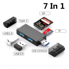 Card reader Multifunction 7 in 1 Type C/USB2.0/USB3.0/Micro USB/TF/SD/USB flash ELOUGH
