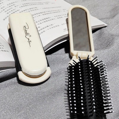 Расческа для волос складная массажная с зеркалом Mini Hair Brush