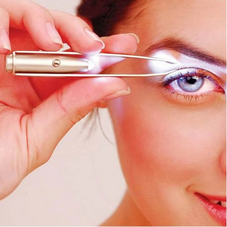 Пинцет для бровей LED Light Makeup Tool со светодиодной подсветкой