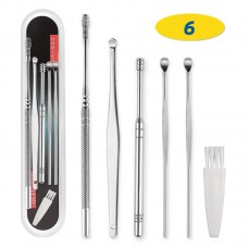 Metal set of tools for cleaning ears Ear Cleaning removal of earwax 6 pcs. Metal set of tools for cleaning ears Ear Cleaning removal of earwax 6 pcs.