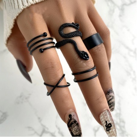 Набор колец из металла Trendy 5570201