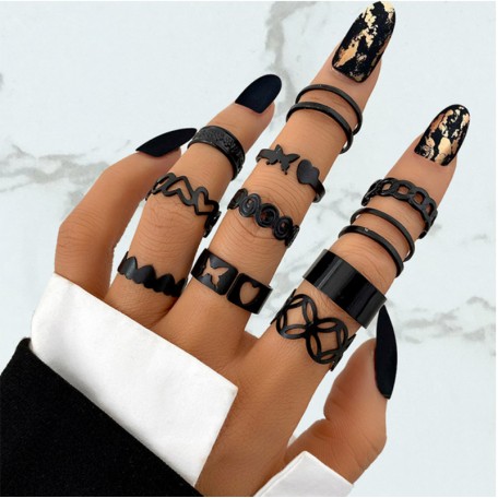 Набор колец из металла Trendy Combo 11 PCS 5624401