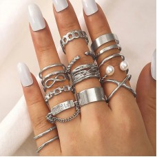 Набор колец из нержавеющей стали Bohemian Style 39 Набор колец из нержавеющей стали Bohemian Style 39