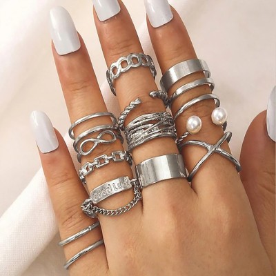 Набор колец из нержавеющей стали Bohemian Style 39