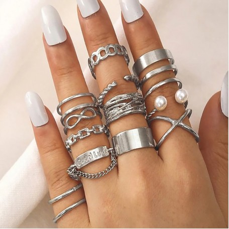 Набор колец из нержавеющей стали Bohemian Style 39