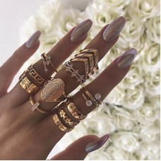 Набор колец из нержавеющей стали Bohemian Vintage 19