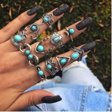 Stainless steel ring set Bohemian Vintage 27 Stainless steel ring set Bohemian Vintage 27