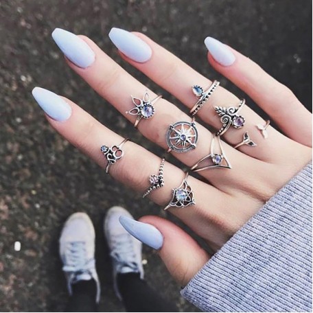 Набор колец из нержавеющей стали Bohemian Vintage 28