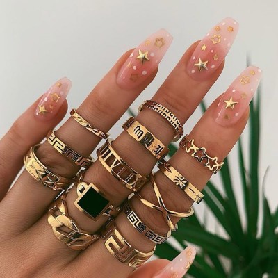 Набор колец из нержавеющей стали Bohemian Vintage 34
