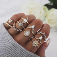 Stainless steel ring set Bohemian Vintage 6 Stainless steel ring set Bohemian Vintage 6