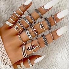 Stainless steel ring set Medieval 54739 Stainless steel ring set Medieval 54739