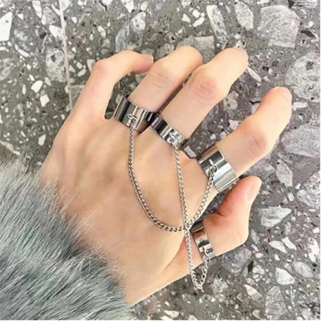 Набор колец из нержавеющей стали Punk Gothic Style 5