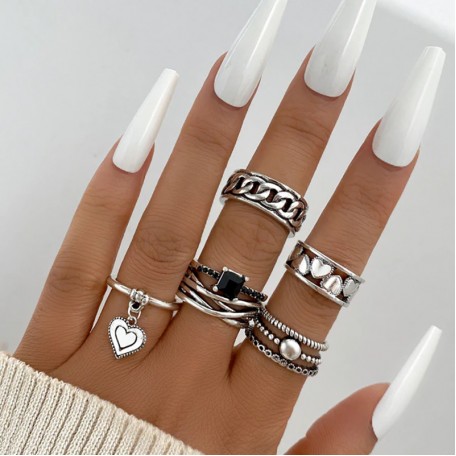 Набор колец из нержавеющей стали TRENDY LH5603801