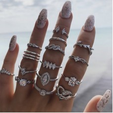 Stainless steel ring set Vintage DY5797 Stainless steel ring set Vintage DY5797