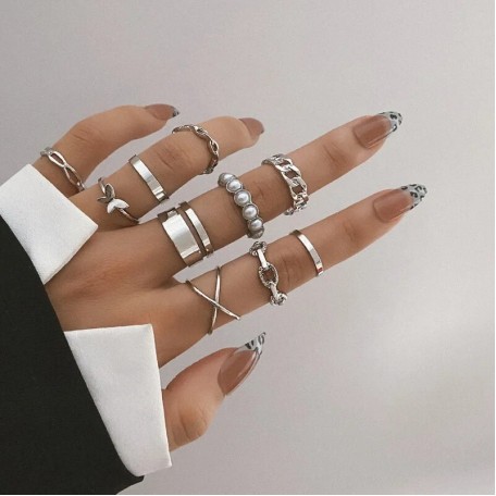 Набор колец из нержавеющей стали Zircon (23) UP070394