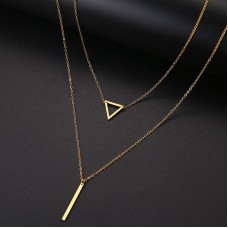 Stainless steel jewelry necklace Carnation Triangle