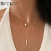 Колье двойное из медицинской стали Sindlan Crystal Nail X0764