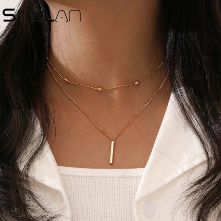 Колье двойное из медицинской стали Sindlan Nail X8764