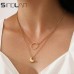 Колье двойное из медицинской стали Sindlan Ring Moon X0728 Колье двойное из медицинской стали Sindlan Ring Moon X0728