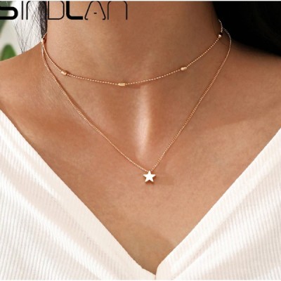 Колье двойное из медицинской стали Sindlan Star X0654