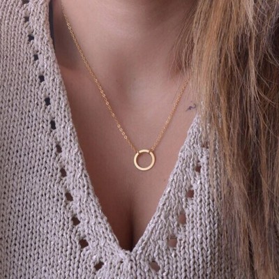 Колье одинарное из медицинской стали Circle Style 22