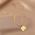 Колье одинарное из медицинской стали Clover Gold Колье одинарное из медицинской стали Clover Gold