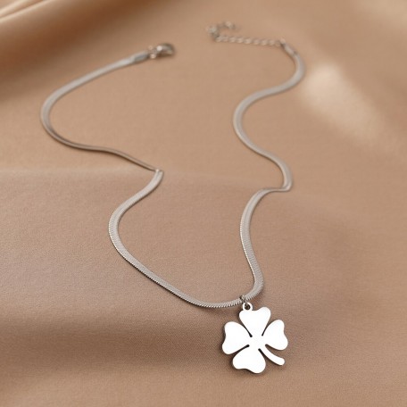 Колье одинарное из медицинской стали Clover Silver