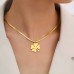 Колье одинарное из медицинской стали Clover Gold