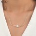 Колье одинарное из медицинской стали Pearl X1264HB