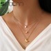 Колье тройное из медицинской стали Sindlan Star Heart Moon X0705 Колье тройное из медицинской стали Sindlan Star Heart Moon X0705