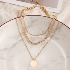Triple necklace made of medical steel Zovoli Coin KME1034 Triple necklace made of medical steel Zovoli Coin KME1034