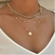 Triple necklace made of medical steel ZOVOLI Coin ZO0061034 Triple necklace made of medical steel ZOVOLI Coin ZO0061034