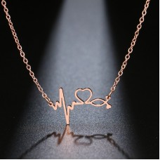 Jewelry set necklace and bracelet stainless steel Cardio