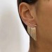 Бижутерия серьги-клипсы-каффы из медицинской стали Bling Tassel S0053 Gold