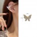 Бижутерия серьги-клипсы-каффы из медицинской стали Butterfly 3328 Gold