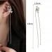 Бижутерия серьги-клипсы-каффы из медицинской стали Butterfly 4345 Silver