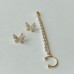 Бижутерия серьги-клипсы-каффы из медицинской стали Butterfly Z0703 Gold