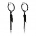 Бижутерия серьги-клипсы-каффы из медицинской стали Feather EH029-04 Black Бижутерия серьги-клипсы-каффы из медицинской стали Feather EH029-04 Black