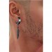 Бижутерия серьги-клипсы-каффы из медицинской стали Feather EH118-04 Black