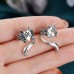 Бижутерия серьги-клипсы-каффы из медицинской стали Fox 2371 Silver