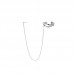 Бижутерия серьги-клипсы-каффы из медицинской стали Geometric 5157 Silver