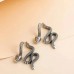 Бижутерия серьги-клипсы-каффы из медицинской стали Gothic Snake VGE277-1 Silver