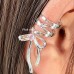 Бижутерия серьги-клипсы-каффы из медицинской стали Pink Daily Silver