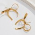 Бижутерия серьги-клипсы-каффы из медицинской стали Tassels Bow S0669 Gold