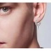 Бижутерия серьги-клипсы-каффы из медицинской стали Tip EH049-03 Silver