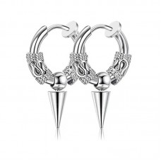 Jewelry clip-on earrings made of medical steel Tip EH049-03 Silver Jewelry clip-on earrings made of medical steel Tip EH049-03 Silver