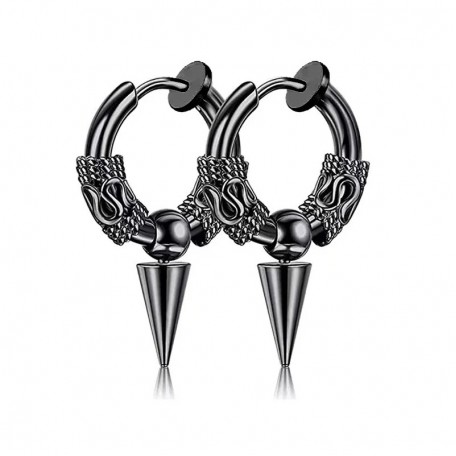 Бижутерия серьги-клипсы-каффы из медицинской стали Tip EH049-04 Black